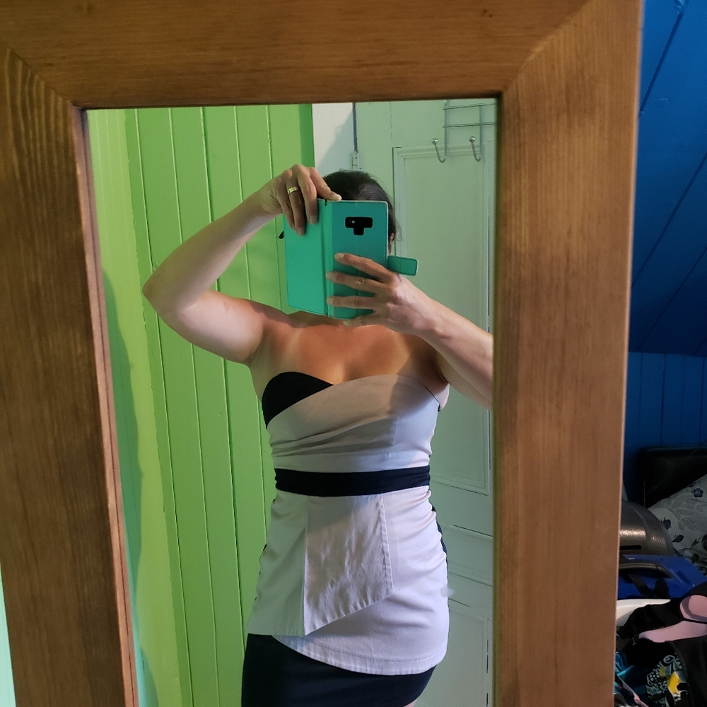 NWOT strapless cocktail dress